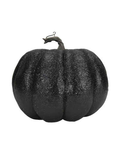 Fekete csillámos tök 10 cm