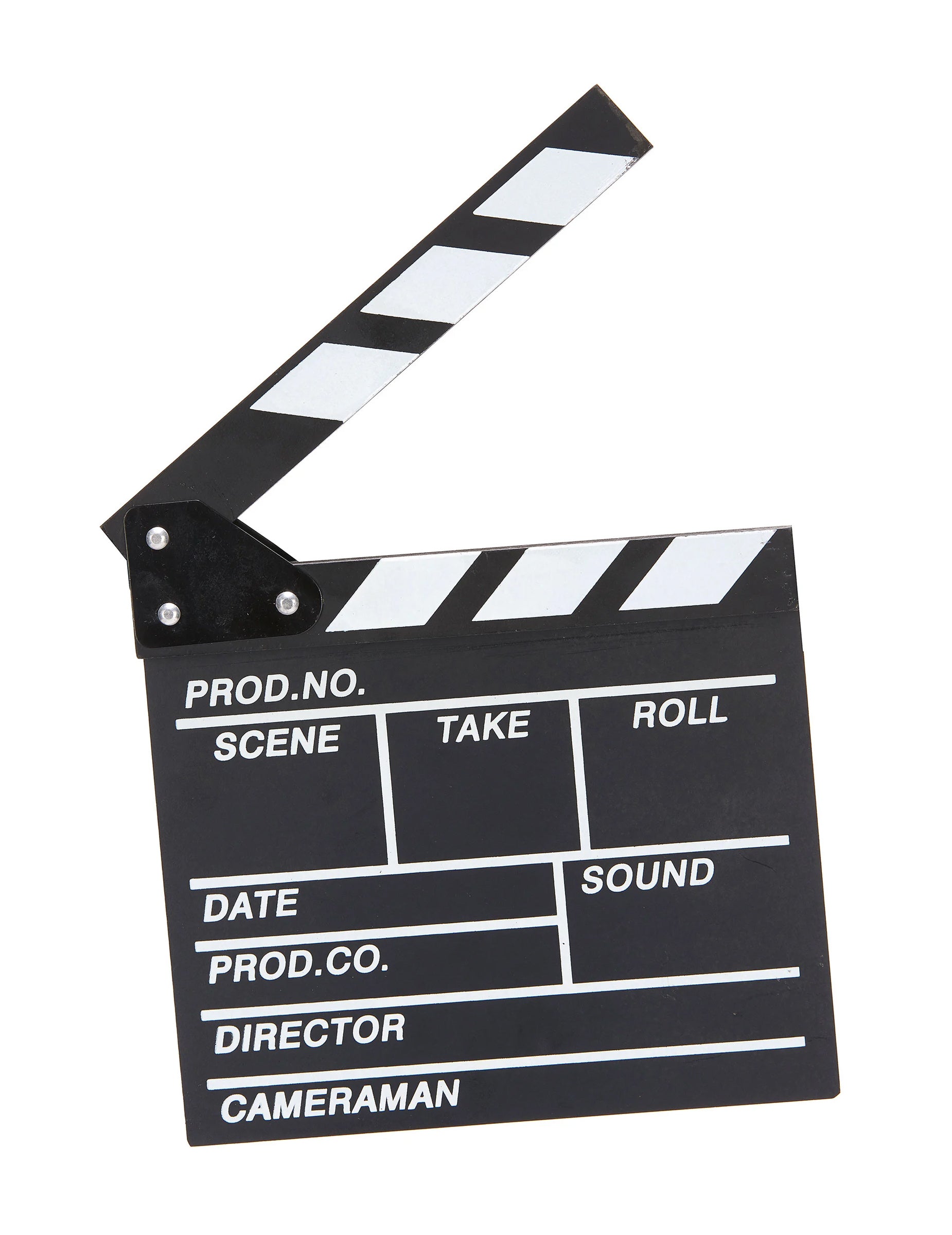Vue ouverte du clapper board cinéma