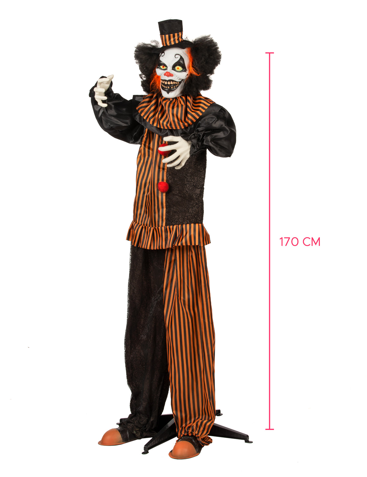 Dimensions et hauteur du clown démoniaque animé