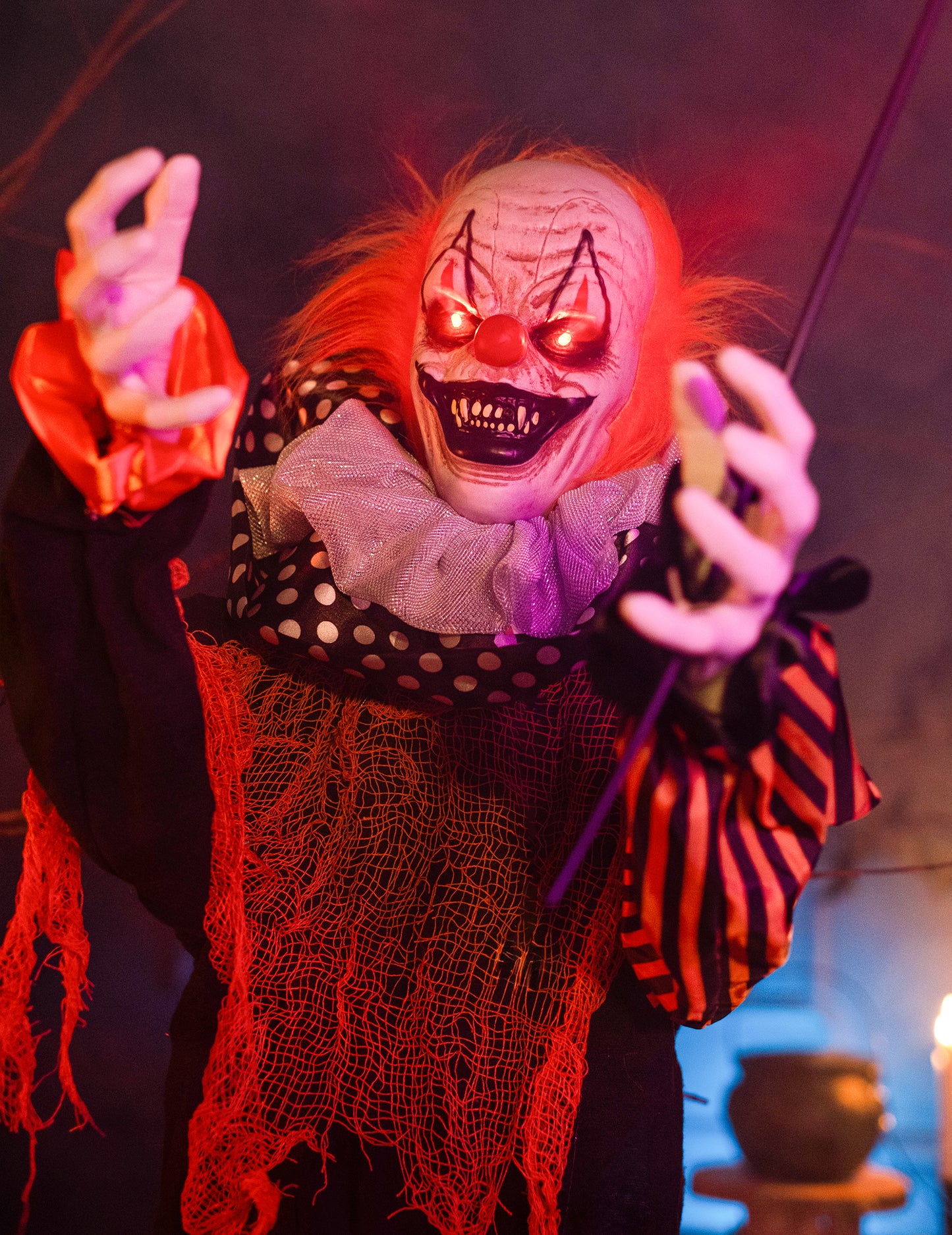 Animált gonosz bohóc gyalog - 166 cm