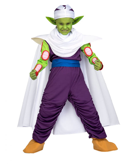 Gyermek Piccolo Dragon Ball™ jelmez szett sminkkel 