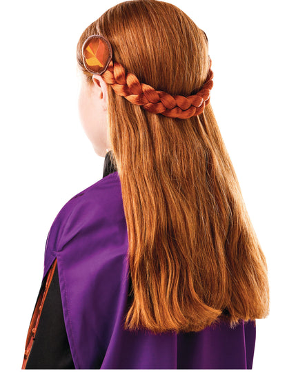 Détail de la tresse du coffret déguisement et tresse Anna La reine des neiges 2