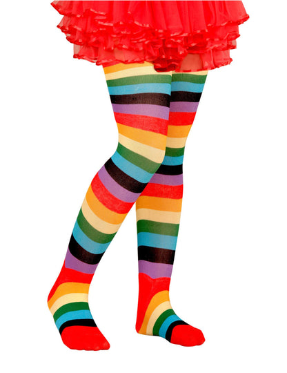 Collants multicolores pour enfant à rayures