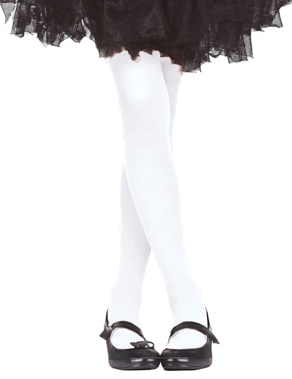 Collants opaques pour enfant blancs