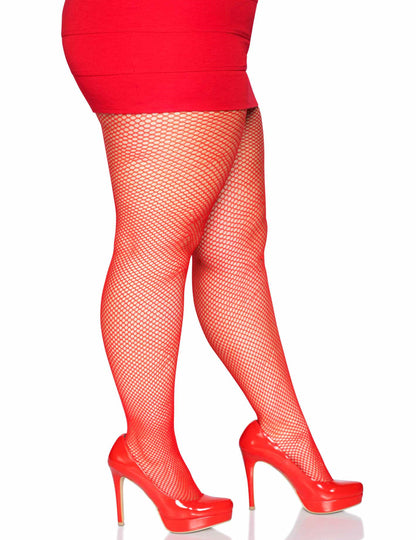 Vue de profil des collants résille pour femme