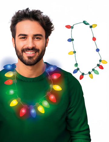 Világító karácsonyi koszorú nyaklánc