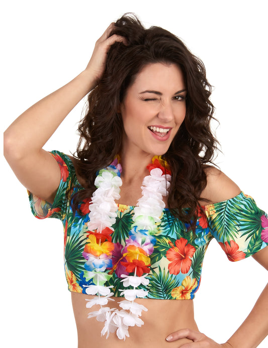 Fehér Hawaii nyaklánc