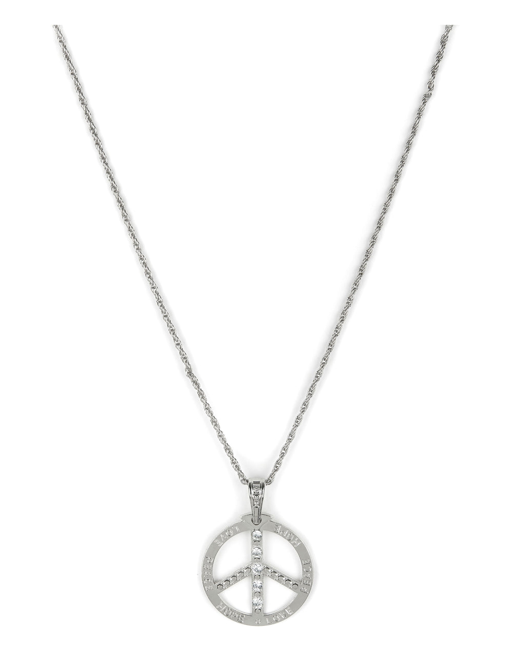 Collier hippie effet strass pour adulte argenté
