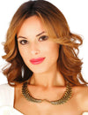 Collier motif feuilles de lauriers pour adulte or