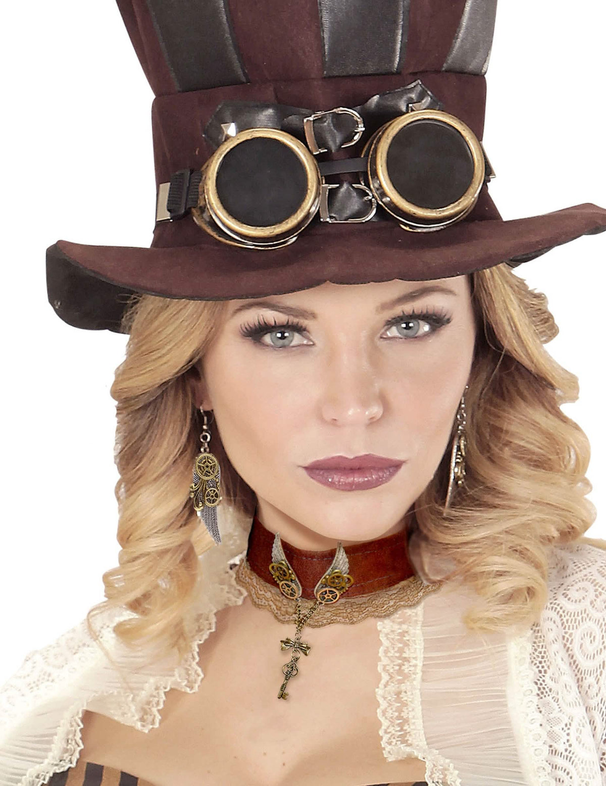 steampunk felnőtt choker nyaklánc közelről