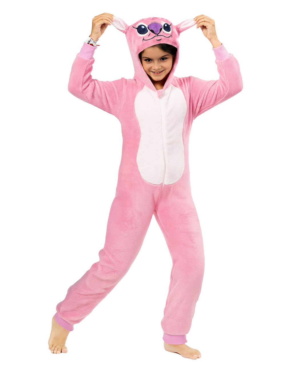 Combinaison Angel Stitch™ pour enfant rose et blanche