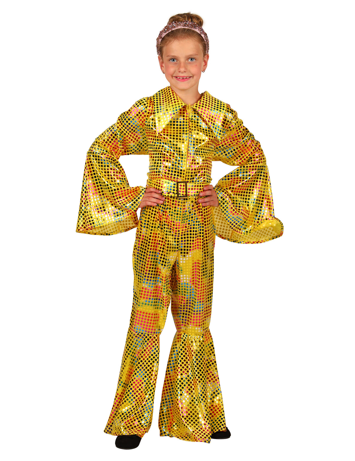 Sárga flitteres disco overál lányoknak