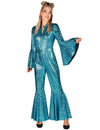 Combinaison étoile éblouissante turquoise femme