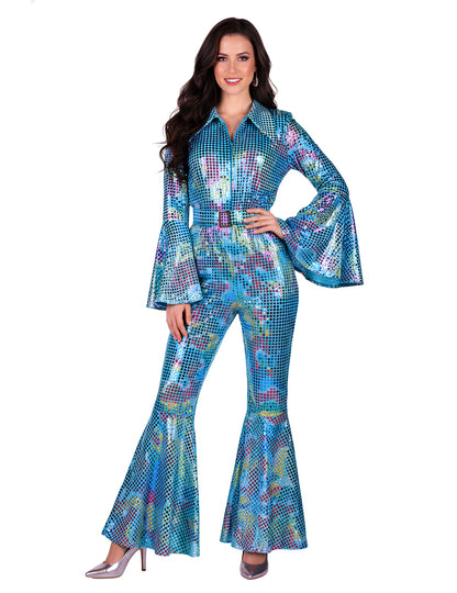 Luxus türkiz diszkó overál nőknek