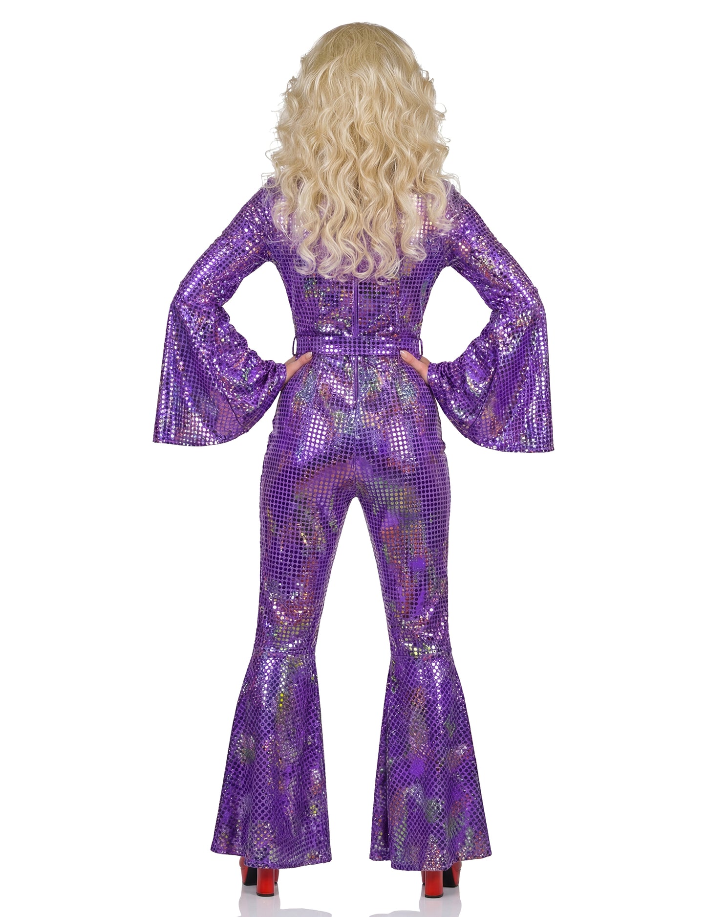 Luxus lila diszkó overál nőknek