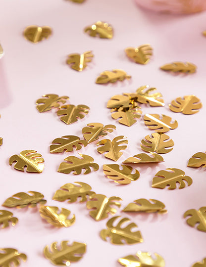 Asztal konfetti fémes arany levelek 15 g