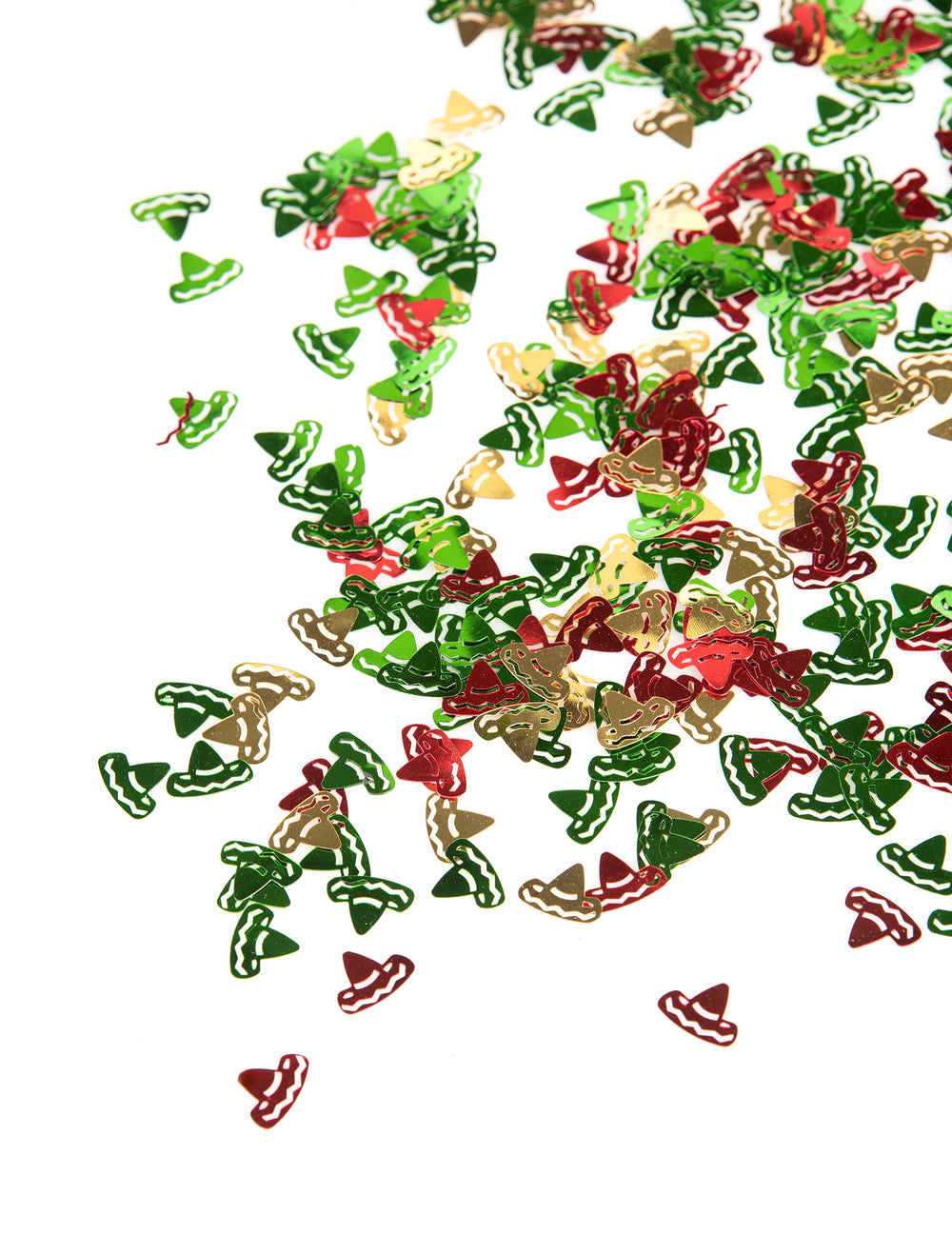 Vue éparpillée des confettis de table sombrero mexique