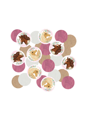 Szép lovas konfetti 14g születésnapi asztaldíszítéshez 