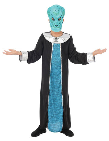 Gyermek kék földönkívüli parancsnok jelmez