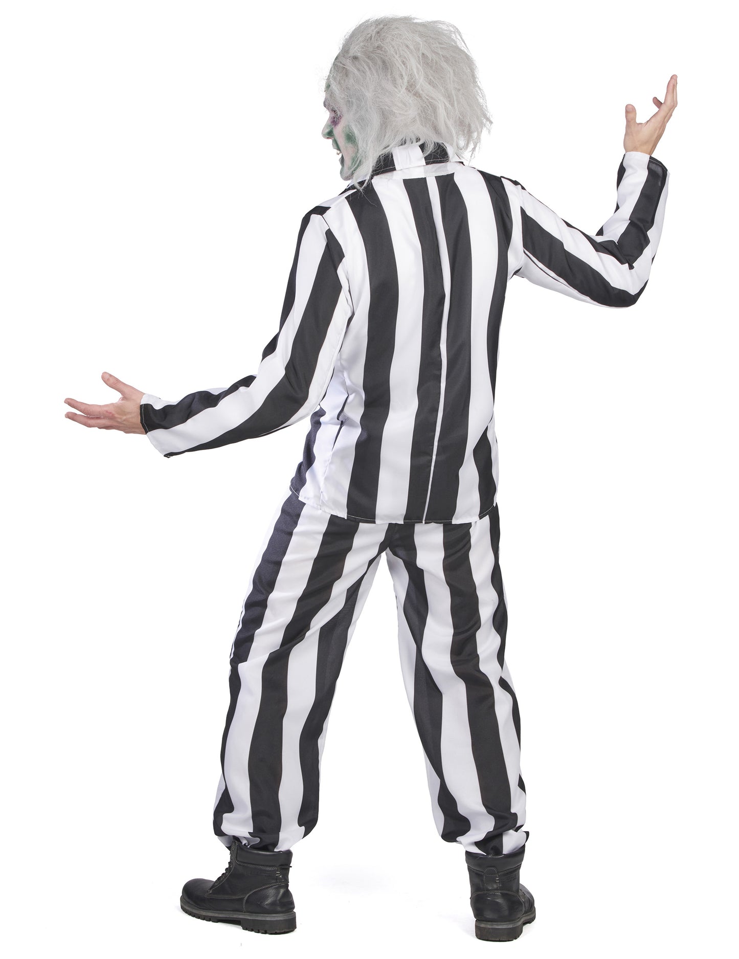 Férfi fekete-fehér csíkos szellemjelmez