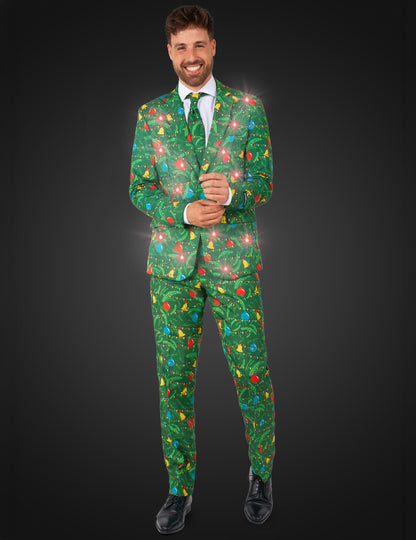 Fényes zöld Suitmeister™ felnőtt karácsonyi jelmez 