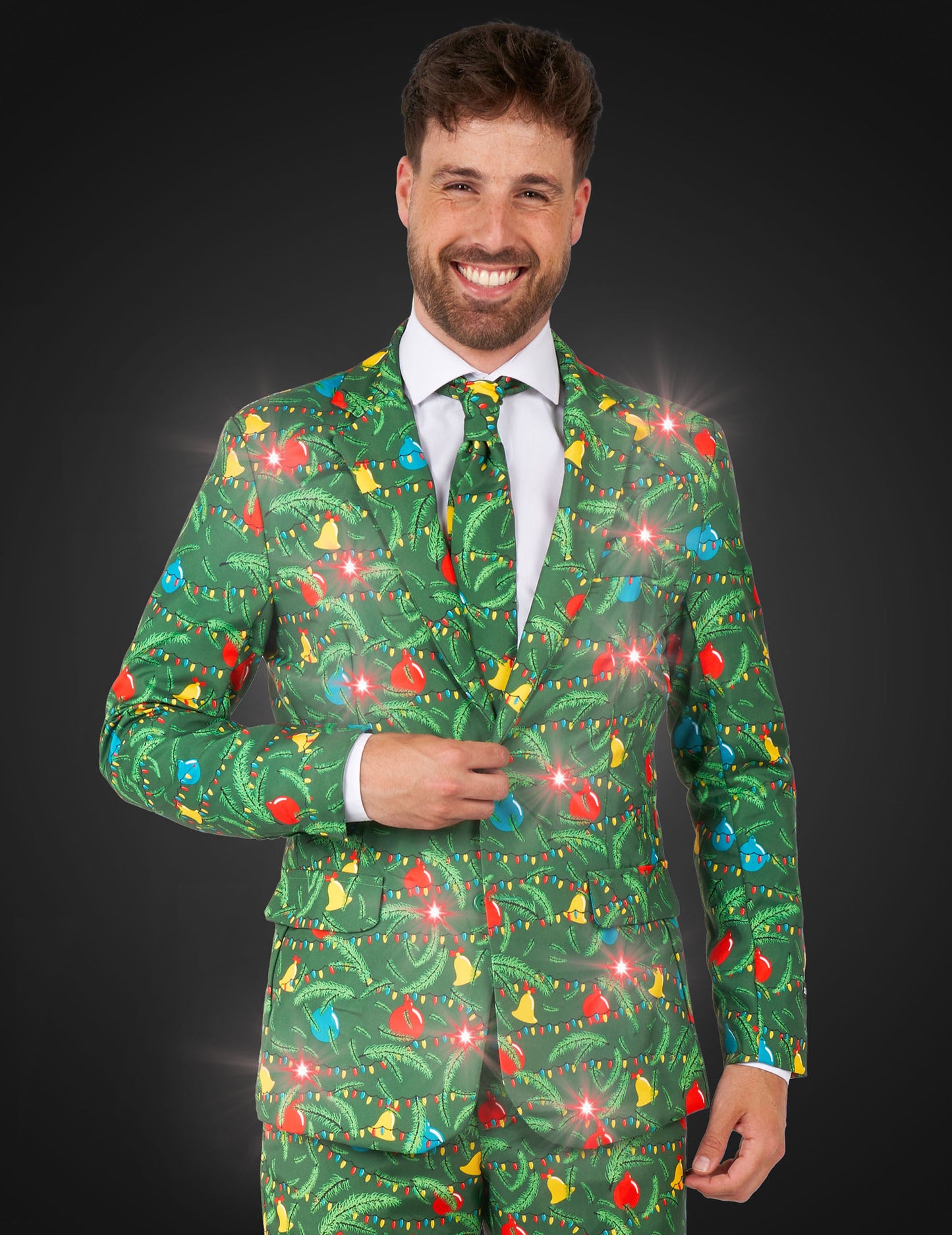 Fényes zöld Suitmeister™ felnőtt karácsonyi jelmez 