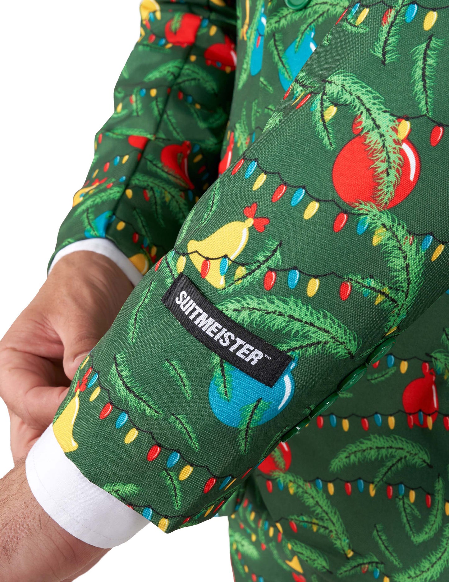 Fényes zöld Suitmeister™ felnőtt karácsonyi jelmez 
