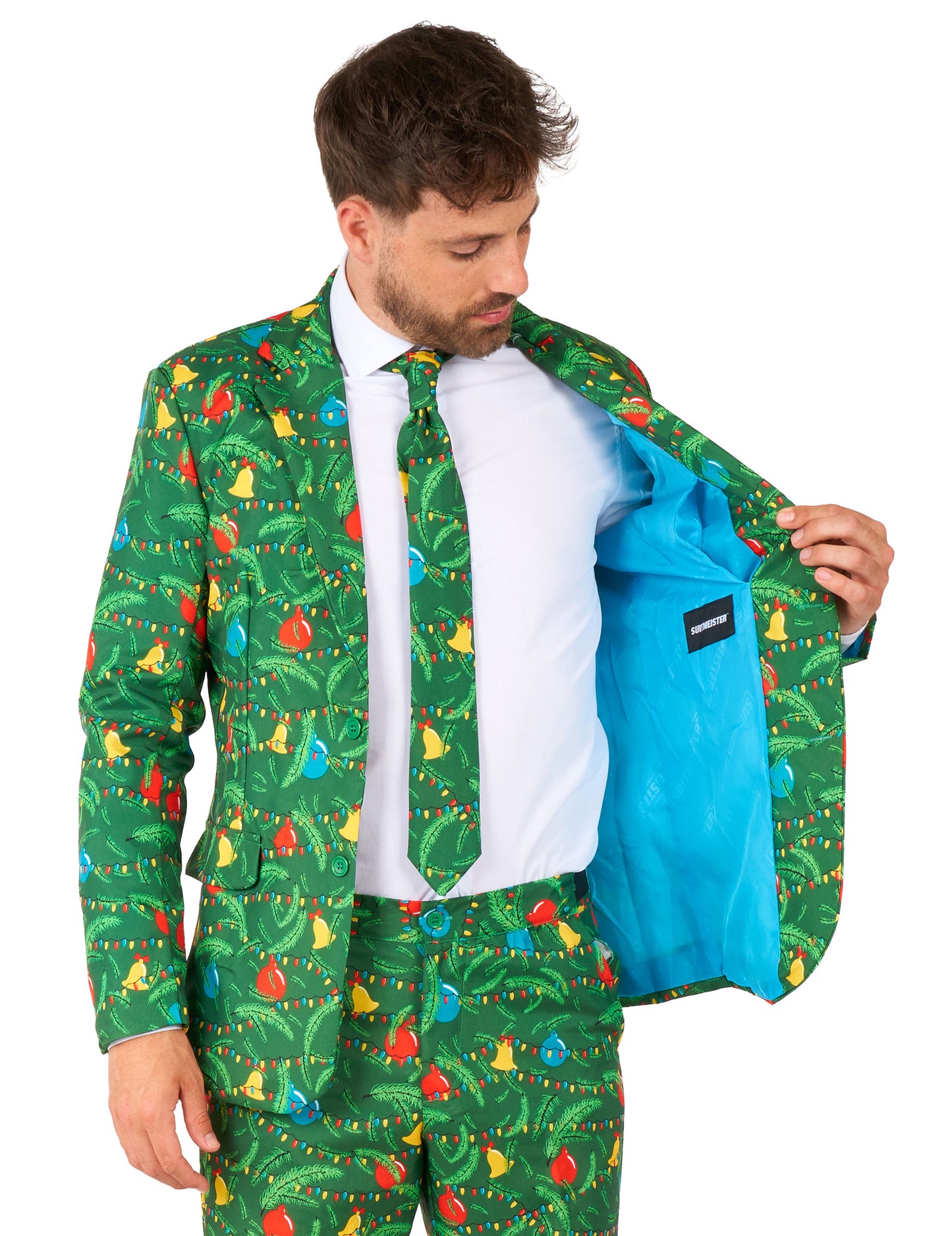 Fényes zöld Suitmeister™ felnőtt karácsonyi jelmez 