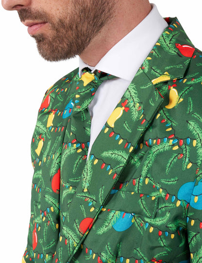 Fényes zöld Suitmeister™ felnőtt karácsonyi jelmez 