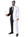 Costume Double Face Suitmeister pour adulte noir et blanc bicolore