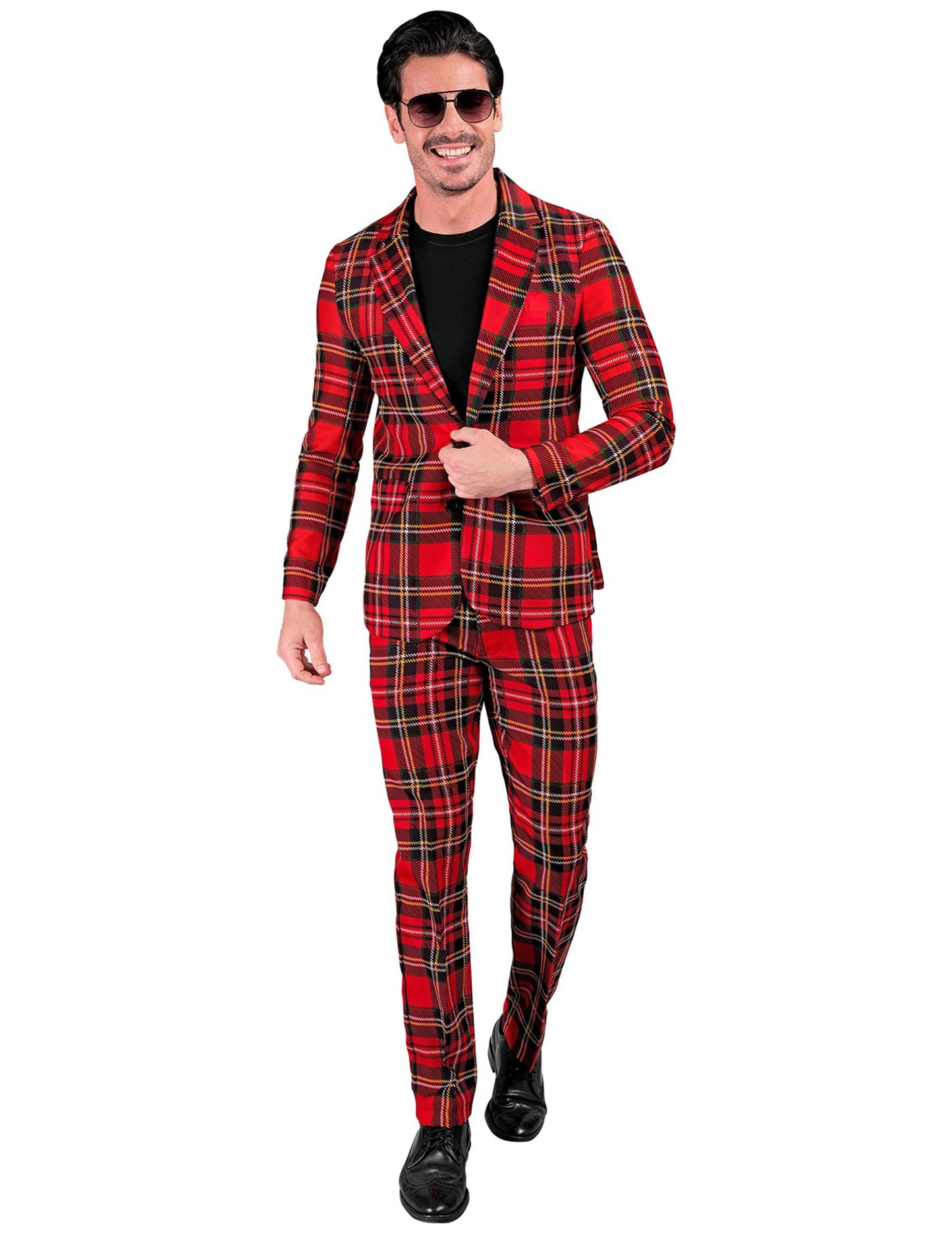Vue de face du costume imprimé tartan Ecossais