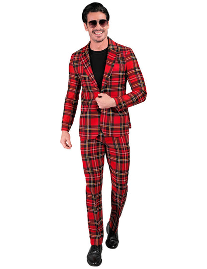 Vue de face du costume imprimé tartan Ecossais