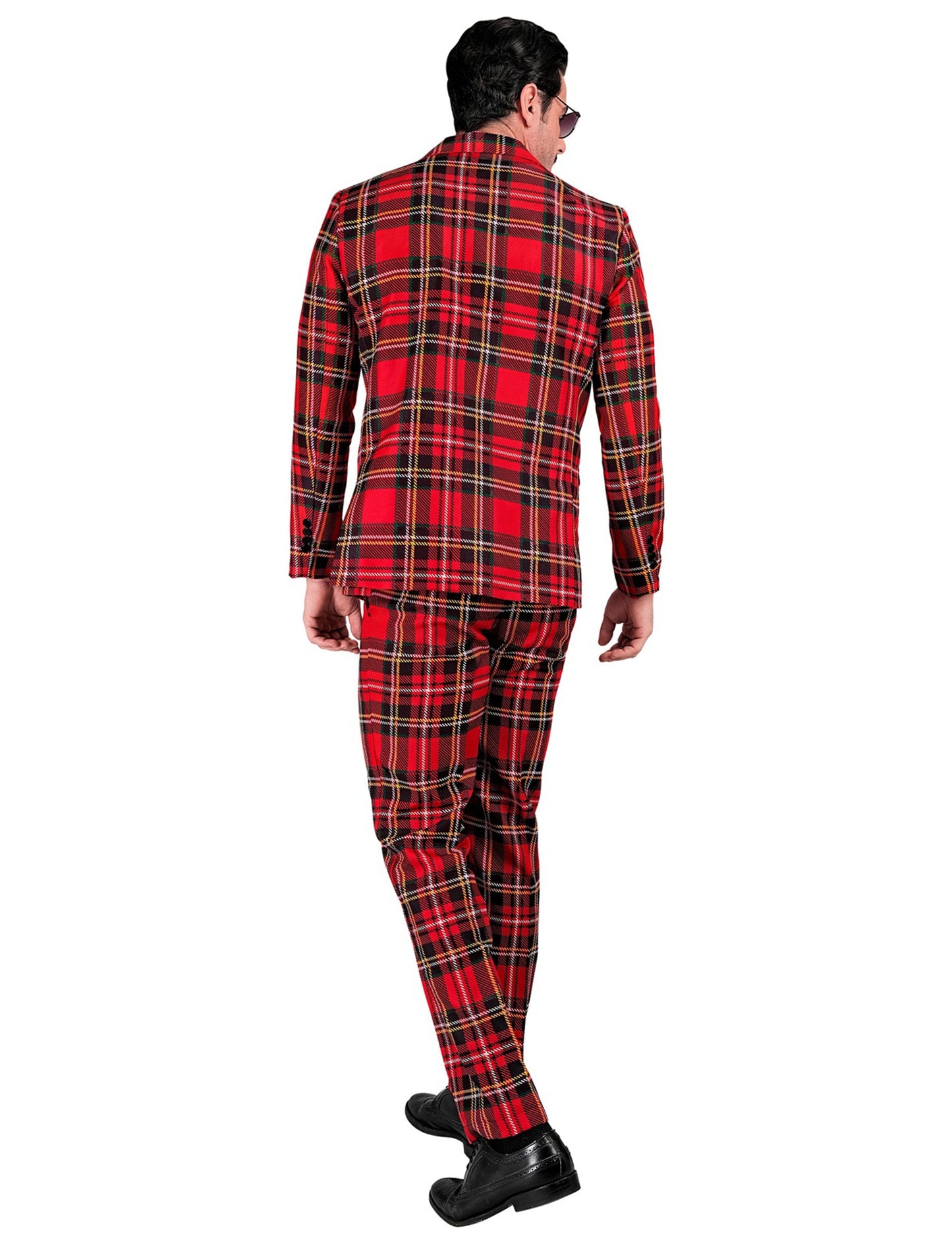 Vue de dos du costume imprimé tartan Ecossais