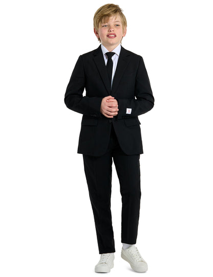 Vue d'ensemble de face du costume Mr. Black Opposuits pour adolescent