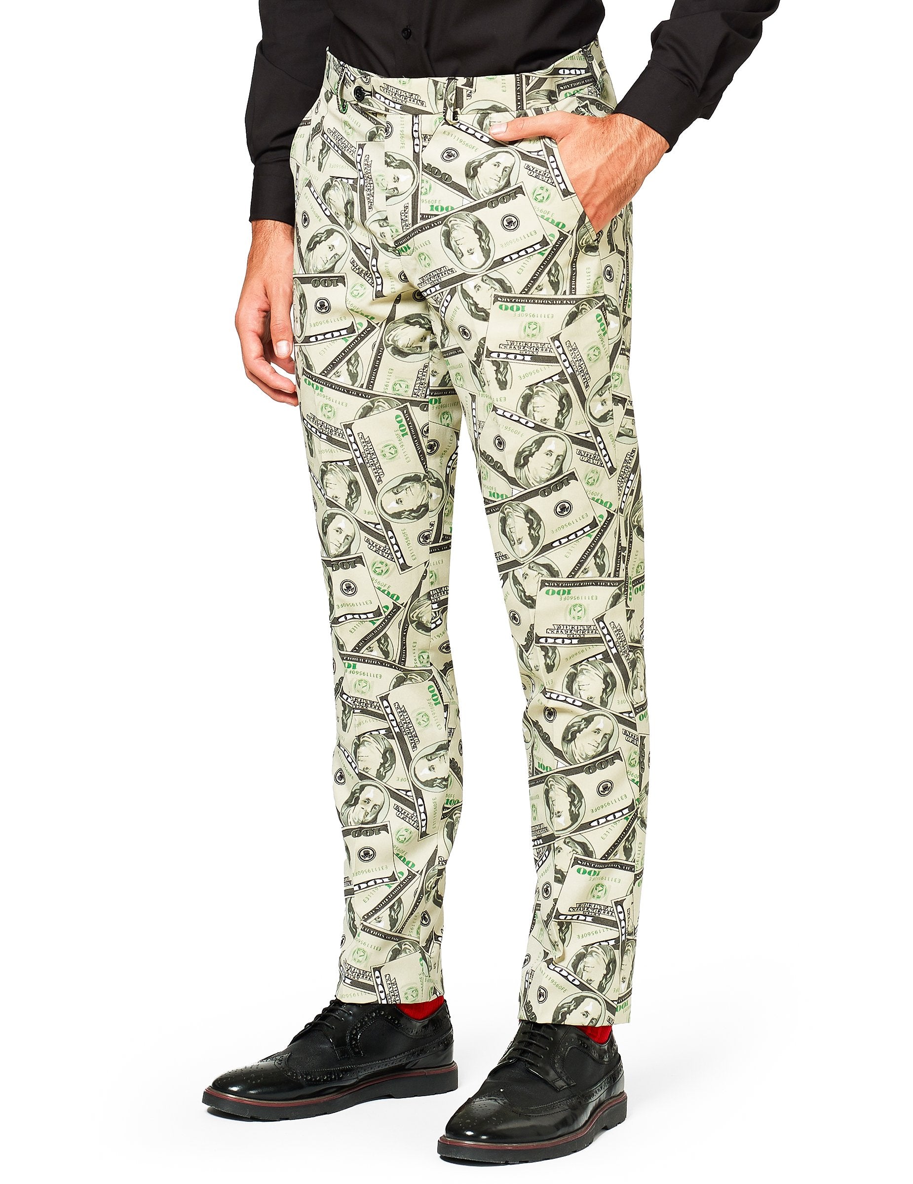 Détail du pantalon du costume Mr. Cashanova