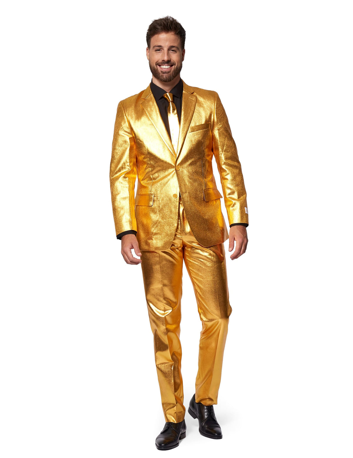 Costume Mr. Groovy Gold Opposuits pour homme doré brillant