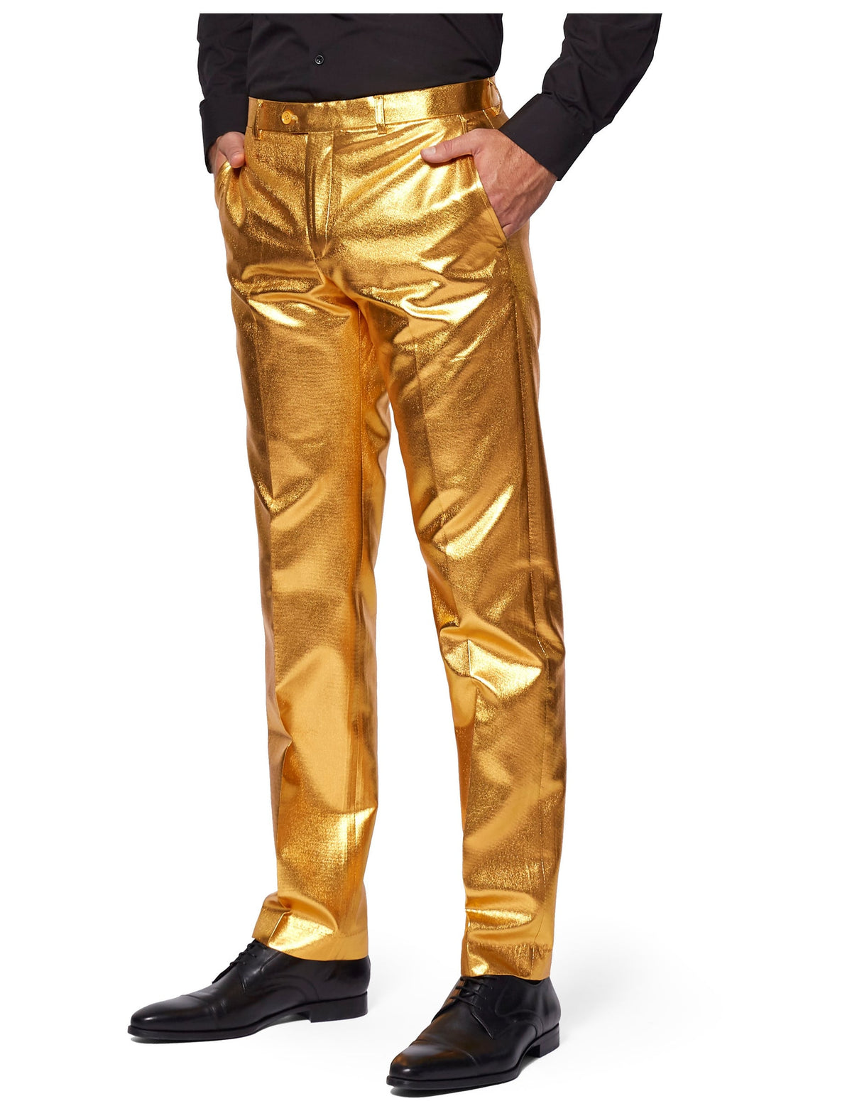 Détail du pantalon du costume Mr. Groovy Gold Opposuits pour homme
