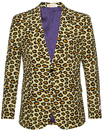 Costume Mr. Jaguar pour homme à imprimé léopard