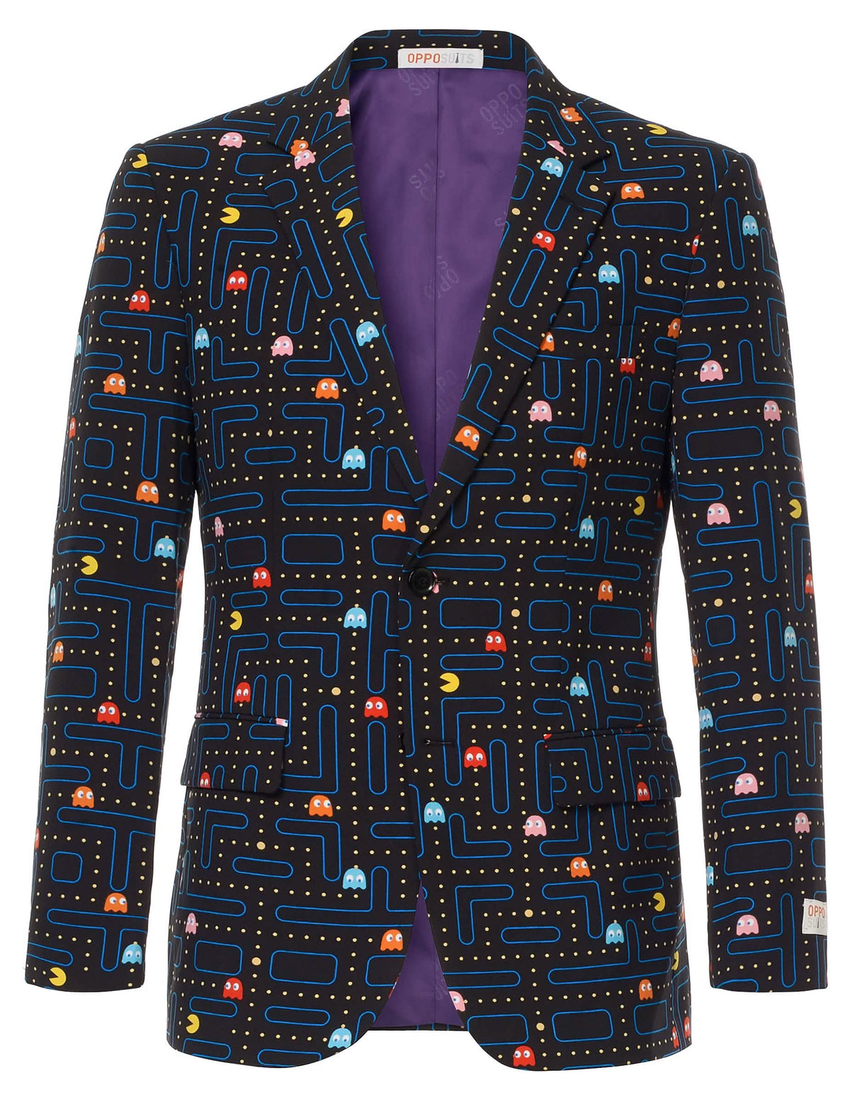 Elölnézetben a férfi Mr. Pac-Man jelmez kabátja