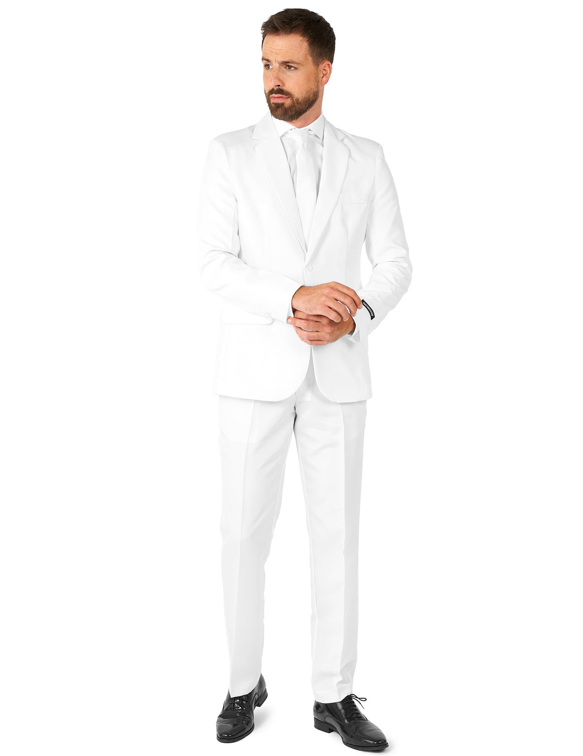 Férfi fehér Mr. Solid öltöny Suitmeister™