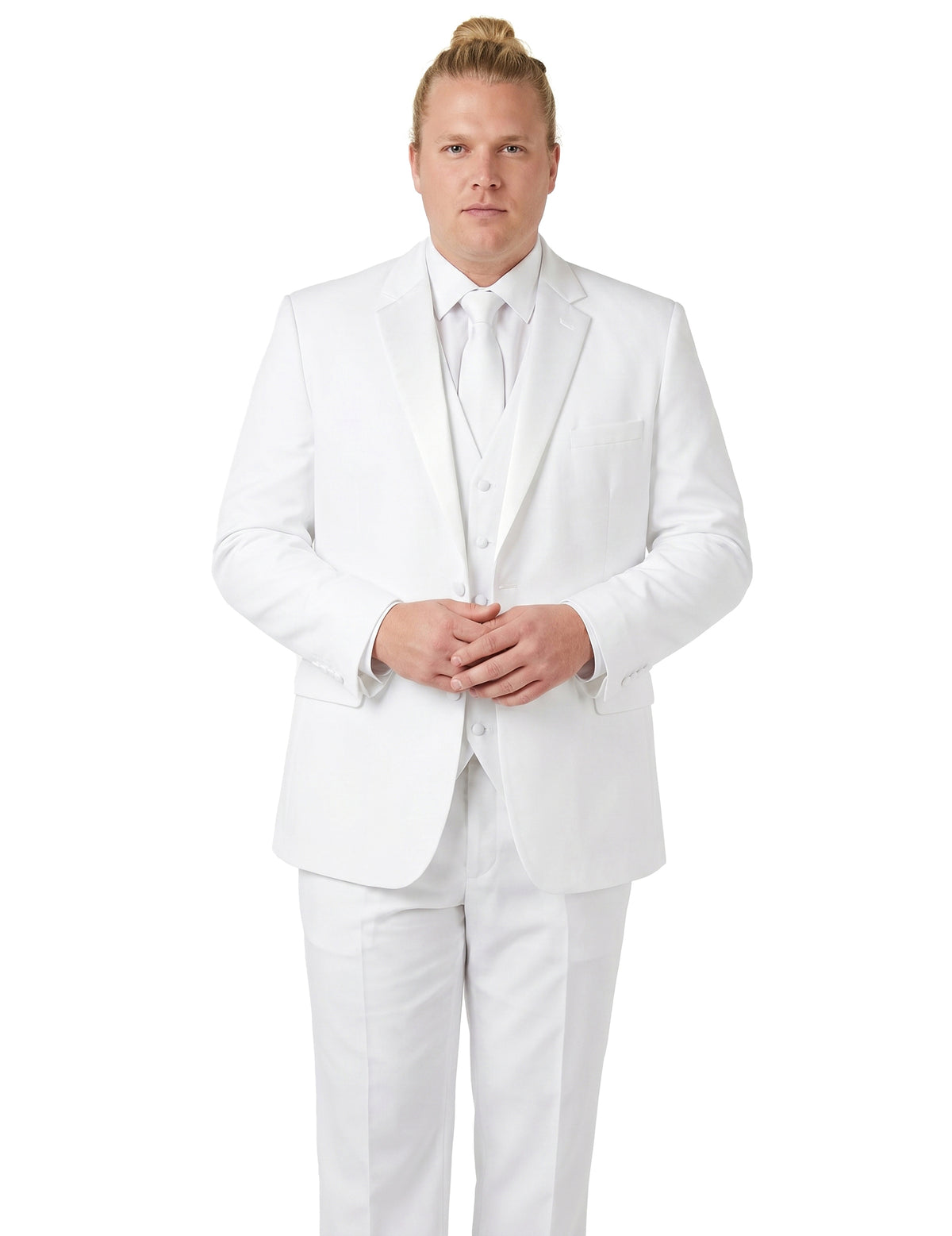 Férfi fehér Mr. Solid öltöny Suitmeister™