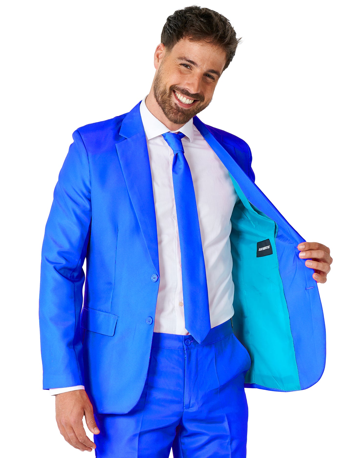 Suitmeister™ Férfi Kék Mr. Egyszínű Öltöny
