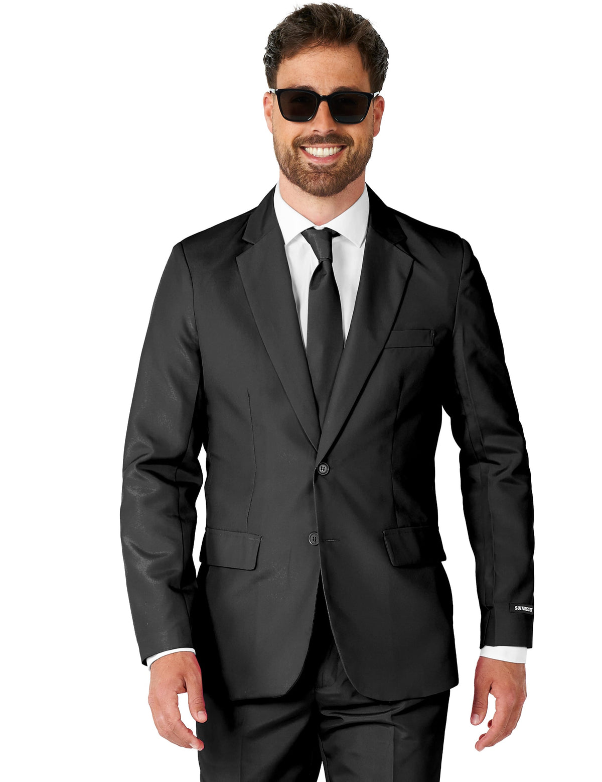 Suitmeister™ Férfi Fekete Mr. Egyszínű Öltöny