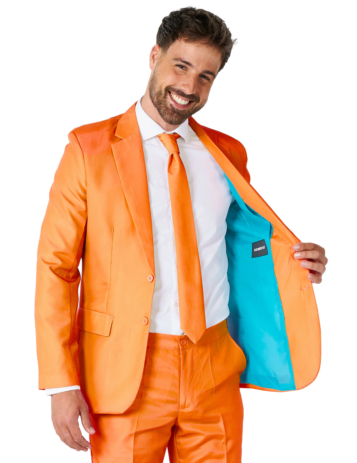 Mr. Solid narancssárga férfi öltöny Suitmeister™