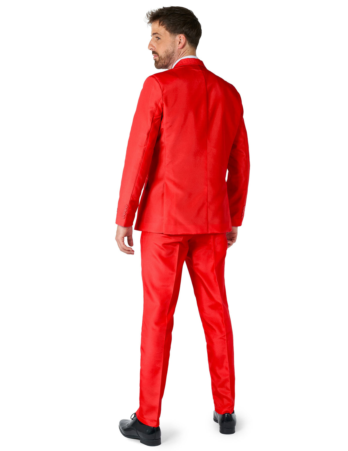 Mr. Solid piros öltöny férfiaknak Suitmeister™