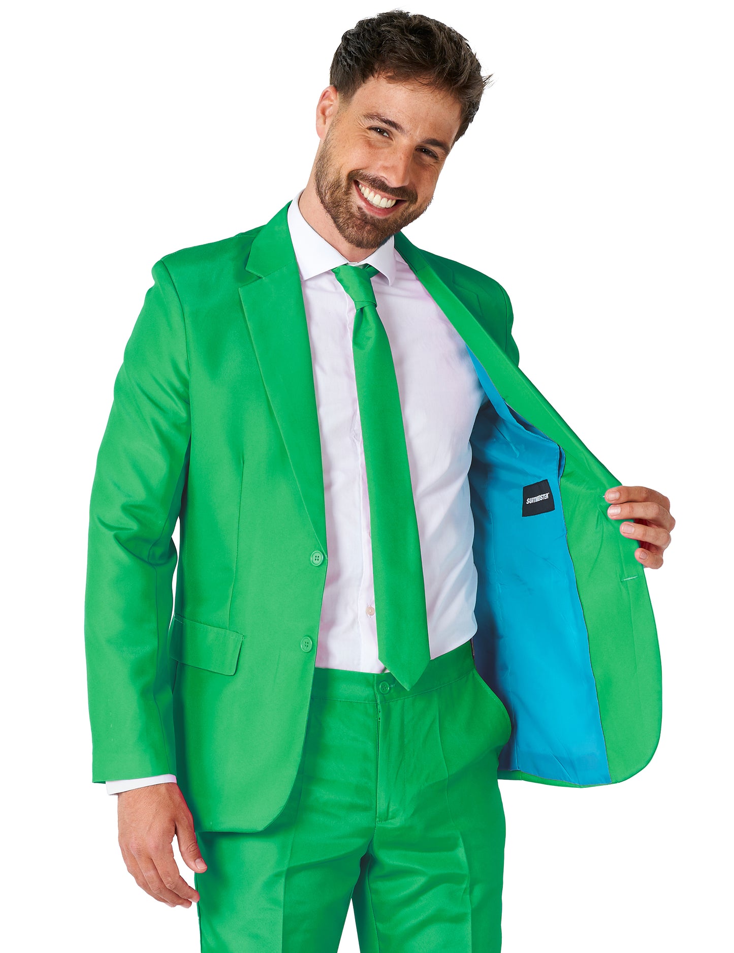Mr. Solid zöld öltöny férfiaknak Suitmeister™