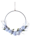 Couronne à suspendre Noël polaire pour décoration avec pommes de pin givrées