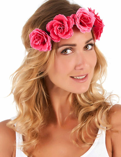 Couronne de fleurs pour femme roses