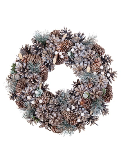 Elvarázsolt erdő karácsonyi koszorú 35 cm a természeti elemekhez