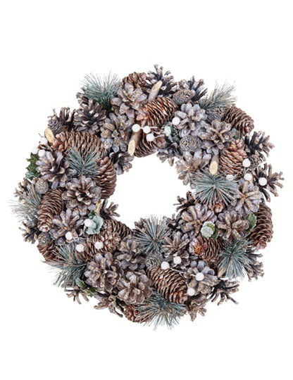 Elvarázsolt erdő karácsonyi koszorú 35 cm a természeti elemekhez